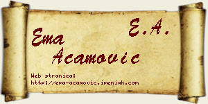 Ema Acamović vizit kartica